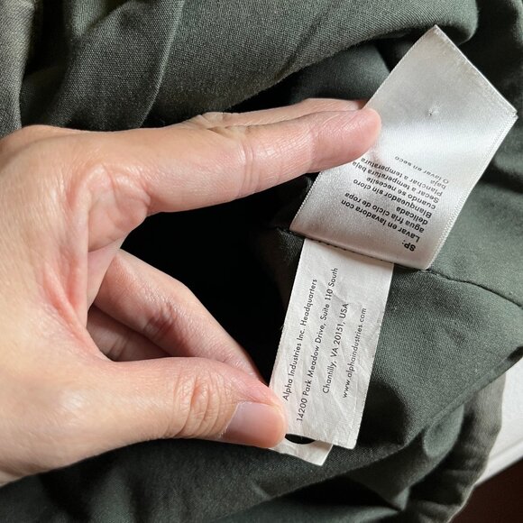 Alpha Industries Field Military Hooded Full Zip Jacket - Men's Size M - Green - Picture 12 of 14